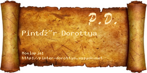 Pintér Dorottya névjegykártya